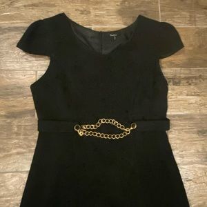 Momteau Capped Sleeve Little Black Dress